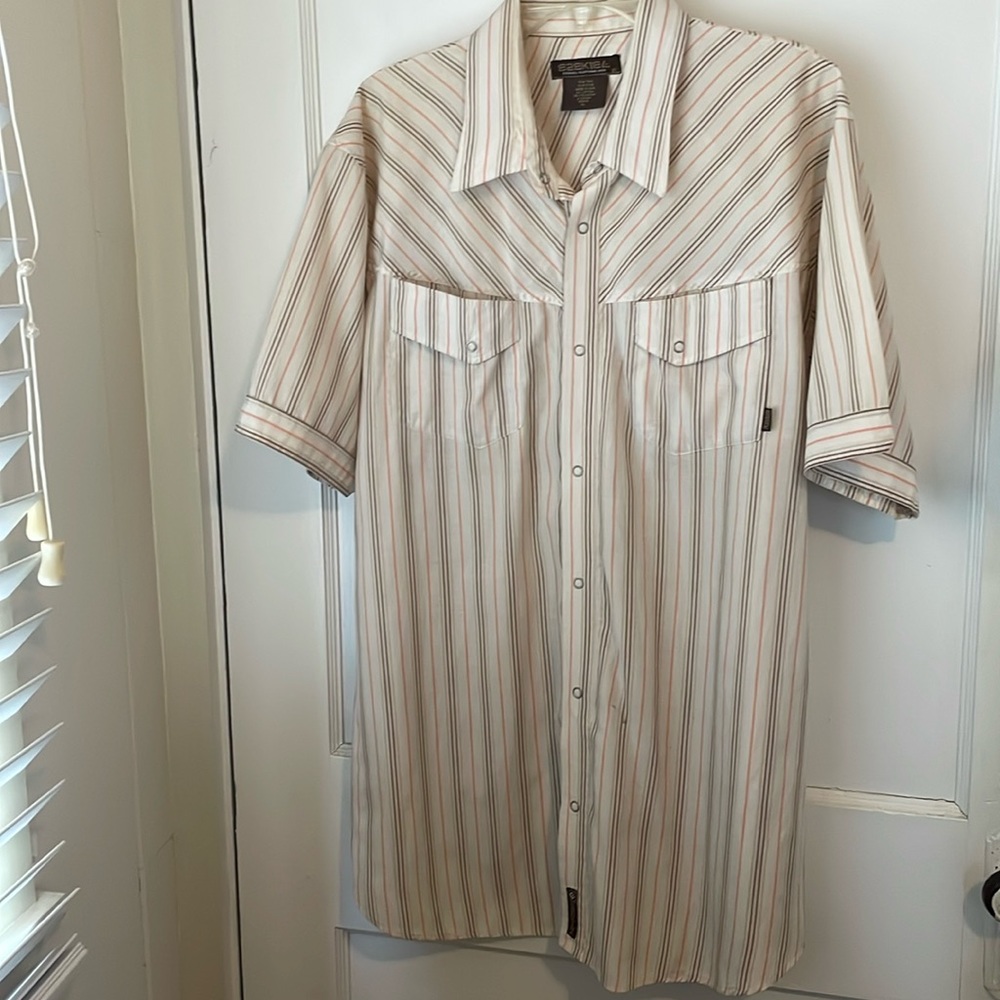 Ezekiel Mens Sz XL Short Sleeve Snap Closure Shirt